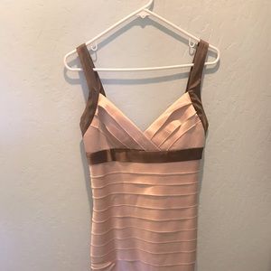 Dress from BCBG MaxAzria, consists of silk layers.